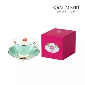 [로얄알버트](신세계 사우스시티)뉴황실장미 커피잔 1인조 (폴카로즈)