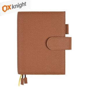 OX KNIGHT 2026 럭셔리 오리지널 시리즈 A6 플러스 커버 노트북용 리치 그레인 소가죽 플래너 오거나이저