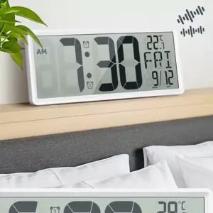 무선 벽시계 대형 lcd 무소음 전자식 벽걸이 듀얼 알림 기능 단체 선물 골프  golf gift