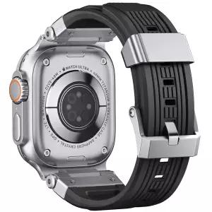 애플워치 울트라 2 49mm 시리즈 10 9 8 7 46mm 45mm용 러버 스포츠 스트랩 아이워치 6 5 4 SE 44mm용 실리