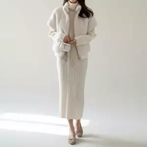 [핑크엘리제]밍크 퍼 조끼 자켓 포근무드 라세린베스트