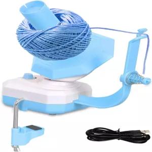 전기 실 볼 와인더 코바늘 뜨개질용 얀 10온스 대용량 자동 케이크 울 스피너 롤러 듀얼 스프링 스트롱