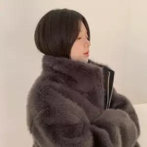 [다잇템] 여자 탱크 폴라넥 페이크퍼 점퍼 리버서블 자켓