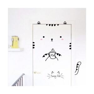 스토리빙 방 인테리어 동물 문 스티커 고양이