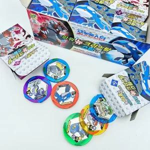1000 포켓몬스터 파워 뉴크리스탈 스핑딱지 18개입 1박스 - 84종 딱지놀이 포켓몬 딱지치기