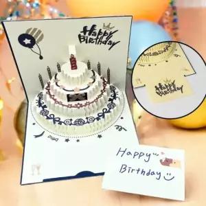 블루 감사편지 생일 축하카드 입체편지지 특별한편지 특별한편지 이색편지 생일 축하카드