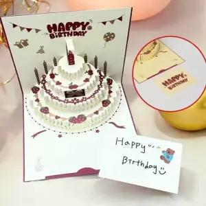 레드 생일 카드 축하카드 선물 엽서제작 입체카드 감사카드 축하카드 생일 편지