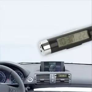 차량용 디지털 온도계 시간 시계 송풍구 거치대 소형 차량용