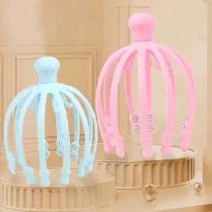 고품질 360도회전 문어발 두피 머리 지압 안마기 마사지기 털무약 ...