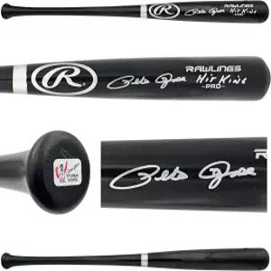 피트 로즈 블랙 롤링스 프로 야구 배트 레드 사인 히트 킹 PR 홀로 주식 228075