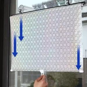 롤블라인드 창문 붙이는 햇빛가리개 실버 37X125cm WFLRZNW