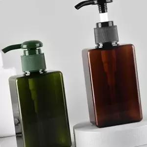 고품질 펜션디스펜서 사각 펌프 디스펜서 150ml 그린 공병 샴푸공병 샴푸용기 샴푸통 바디워시공병 WFHXFE