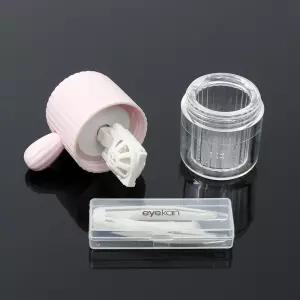 반자동 소프트렌즈 세척기 (핑크) 렌즈통 가정용 휴대용