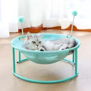 고품질 폼폼 스프링 고양이 해먹침대(민트) 고양이해먹방석 고양...