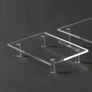 아크릴 상품진열대 사각 소품테이블 소형 전시대 받침대 미니 거치대 스탠드 작품 매장디스플레이 엽서 액