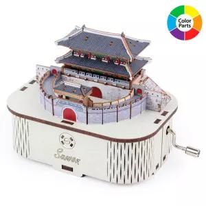 영공방 오르골만들기 DIY 수동 수원 팔달문 (YM-862-47)만들기 조립완구 키트 미술시간 어린이만들기재료