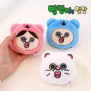 끼꼬 탈을 쓴 빵빵이 핫팩인형방한용품 다회용 귀여운 겨울 재사용 전자레인지