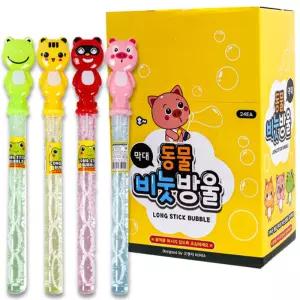동물비눗방울 24개묶음비누액 스틱 놀이 버블장난감 야외