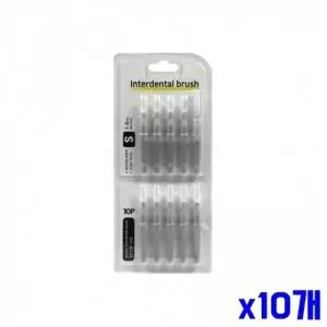 WL 치간칫솔 I형 10P S 1.0mm 그레이 x10개 플라그제거