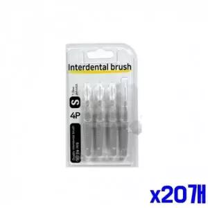 WL 고강도 와이어 치간칫솔 I형 4P 1.0mm 그레이 x20개