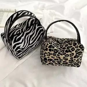 패턴 파우치 토드백 지브라 레오파드 호피 가방