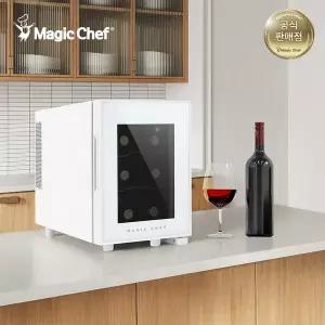 [매직쉐프] 와인셀러 화이트에디션 6병 미니 와인냉장고 와인거치대 저소음 반도체 MEW-6DW