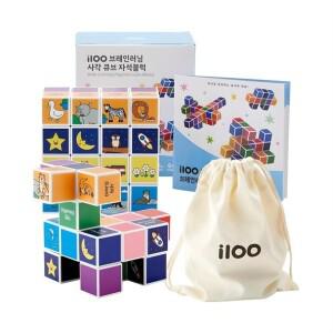 i100 브레인러닝 사각 큐브 자석블럭 [A형] 32pcs + 가이드북 파우치