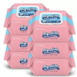 50매x6팩 2배 빅사이즈물티슈 대형물티슈 와이드물티슈 환자케어 청소티슈 위생