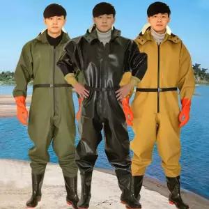 일체형 방수복 낚시복 워터포크 팬츠전신 밀폐형 해루질가슴장화
