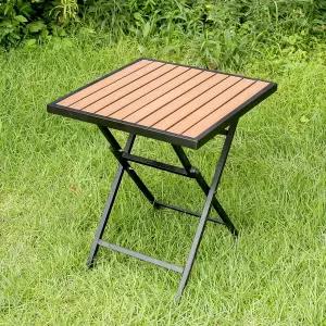 야드니 접이식 600 사각 테이블 수지목 정원 야외 테라스 카페 커피숍 폴딩 간이 합성목재