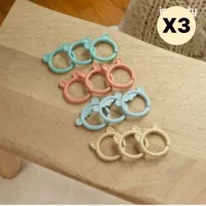 스엔코샵 에코 고리 치발기 이앓이 발육기 장난감 3p BNS