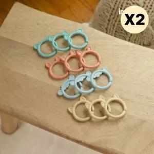 스엔코샵 에코 고리 치발기 이앓이 발육기 24pcs X 2p BNS