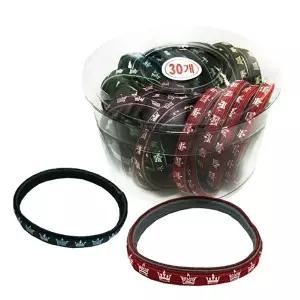 왕관 납작고무줄 30P 코사지 헤어밴드-WFI29LV