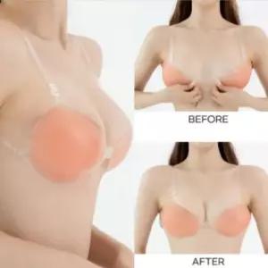 누드브라 앞후크 비키니 실리콘 오프숄더 수영복 누디 45272567)