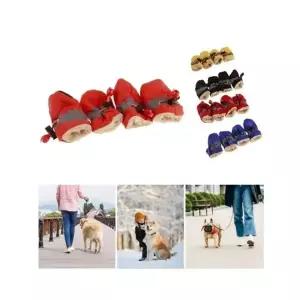 루미나D 겨울 양말 강아지 털신발 4p 슈즈 산책 부츠 애견신발