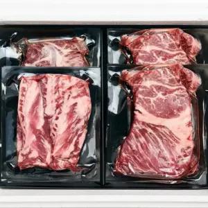 미국산 소고기 선물세트 800g 척아이롤 부채살 갈비살