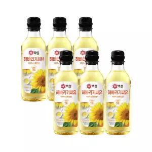 백설 해바라기씨유 500ml x6개