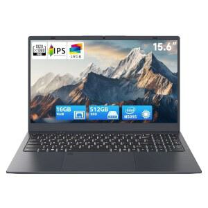 블루잉 15.6인치 노트북 컴퓨터, 16GB RAM 512GB SSD(최대 2TB), N5095 프로세서(4코어, 최대 2.9GHz), Win11 Pro, 1080P FHD 디스플
