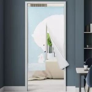 주방 현관 화장실 가리개 트임형 동물무늬 가림막 커튼 욕실문 중문 출입문 방문