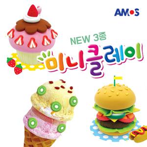 아모스 미니클레이 NEW 3종 만들기 세트 아이클레이 매직 점토 미술용품