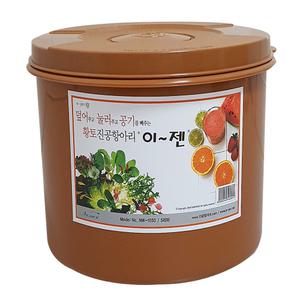 이젠 황토 진공항아리 누름독 김치통 매실통 원형12L