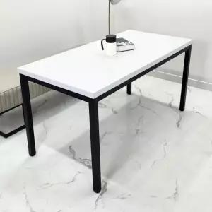 필름 코팅 40각 철제 프레임 일자형 컴퓨터 책상 1300 x 700 게이밍 테이블