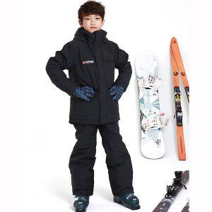[안체스]와이키 완전방수 주니어 스키복 보드복 스키복세트 보드복세트 BK