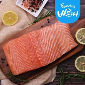 [바른씨][무료배송] 바른씨연어 노르웨이산 신선한 생연어 연어필렛 1kg (몸뱃살/해썹인증)