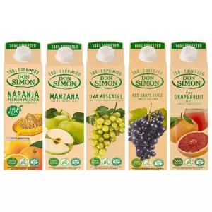 돈시몬 100%착즙주스 오렌지1L 1개+사과1L 1개+백포도 모스카텔1L 1개+적포도1L 1개+자몽1L 1개 (총5개)