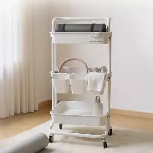 이고진 가보리 이동식 트롤리 3단 핸드 카트 웨건 회전 주방