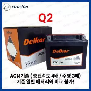 대림 Q2 큐투 델코 AGM 배터리 12V 10Ah