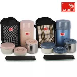 국산 아폴로 보온도시락 대용량 죽통 보온밥통 쌍둥이 수능도시락 따뜻한 직장인 국통 찬합