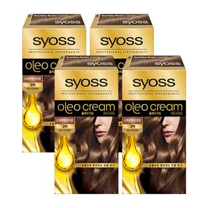 사이오스 올레오크림 염모제 2N 스파클링브라운, 4개