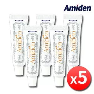 아미덴 클래식 고불소 미니 여행용 치약 30g x 5개 불소 1450ppm 입냄새 구취제거 휴대용 일회용 치과치약